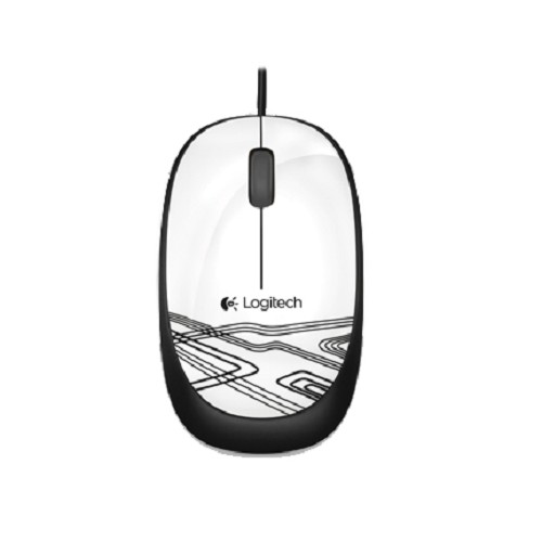 LOGITECH Wired Optical Mouse M105  - White [910-002932]